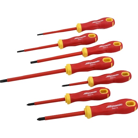 Dynamic Tools 7 Piece Screwdriver Set, 1000V Insulated D062722